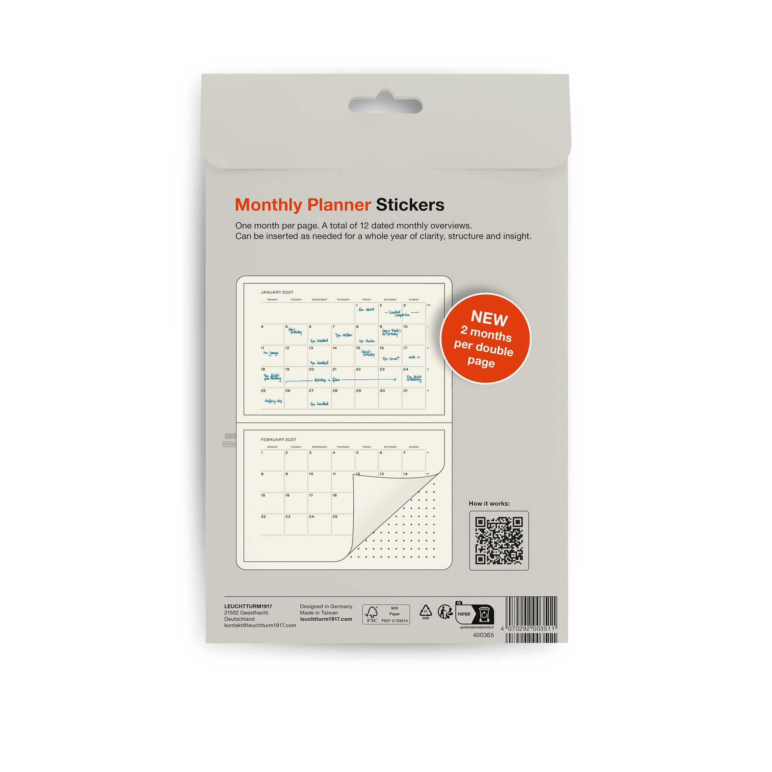 Leuchtturm1917 Planner Stickers 2027 - stickers in use