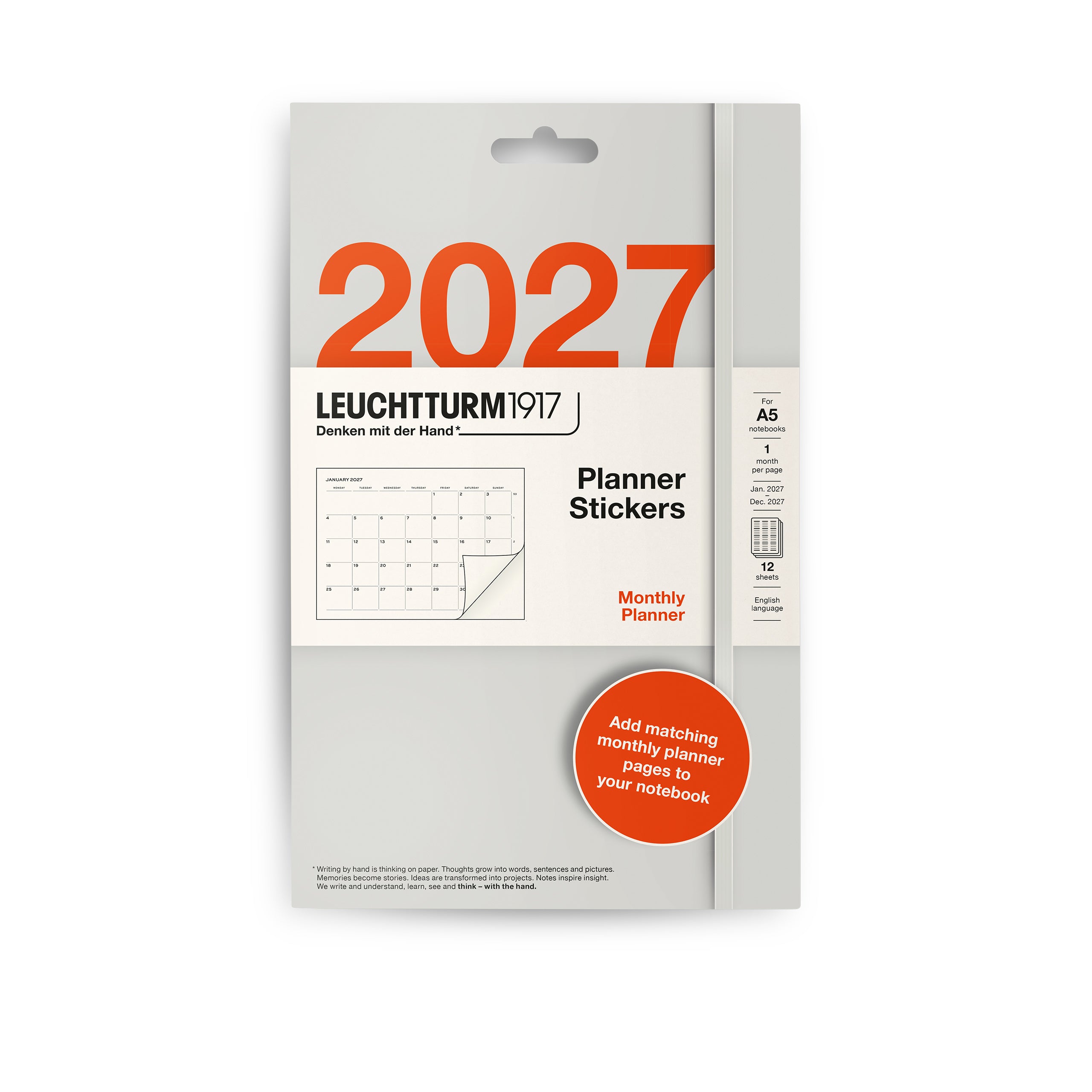 Leuchtturm1917 Planner Stickers 2027 - Month-Set