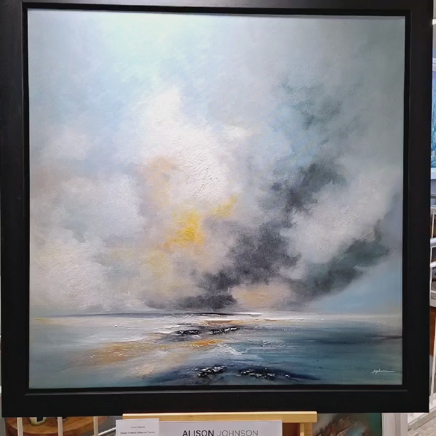 Take My Heart by Alison Johnson, textured canvas art featuring atmospheric landscapes and emotive lighting, ready to hang.