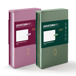 Leuchtturm1917 Quarterly Daily Planner 2027 - A6 Pocket, pack of 4 - Shades of Rose