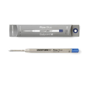 Refill for Drehgriffel Nr. 1 – Ballpoint Medium Nib (Pack of 2) with blue ink, compatible with Leuchtturm1917 pens.