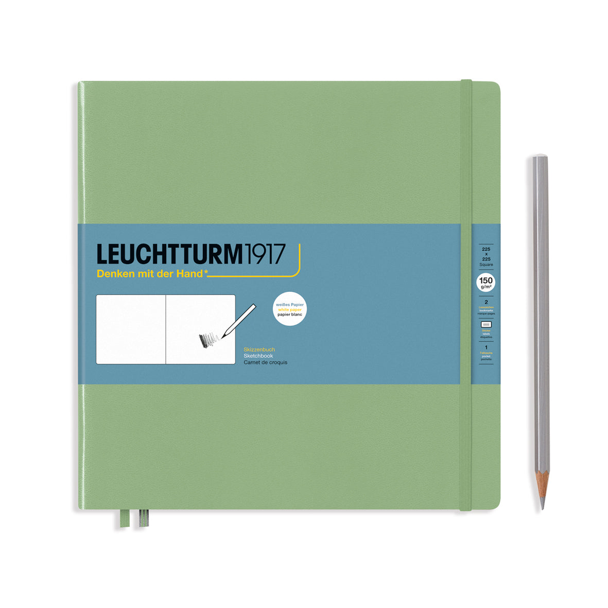 Leuchtturm1917 Artist Sketchbooks – 150gsm Paper with pencil, acid-free for versatile art, 112 pages, ideal for pencils and markers.