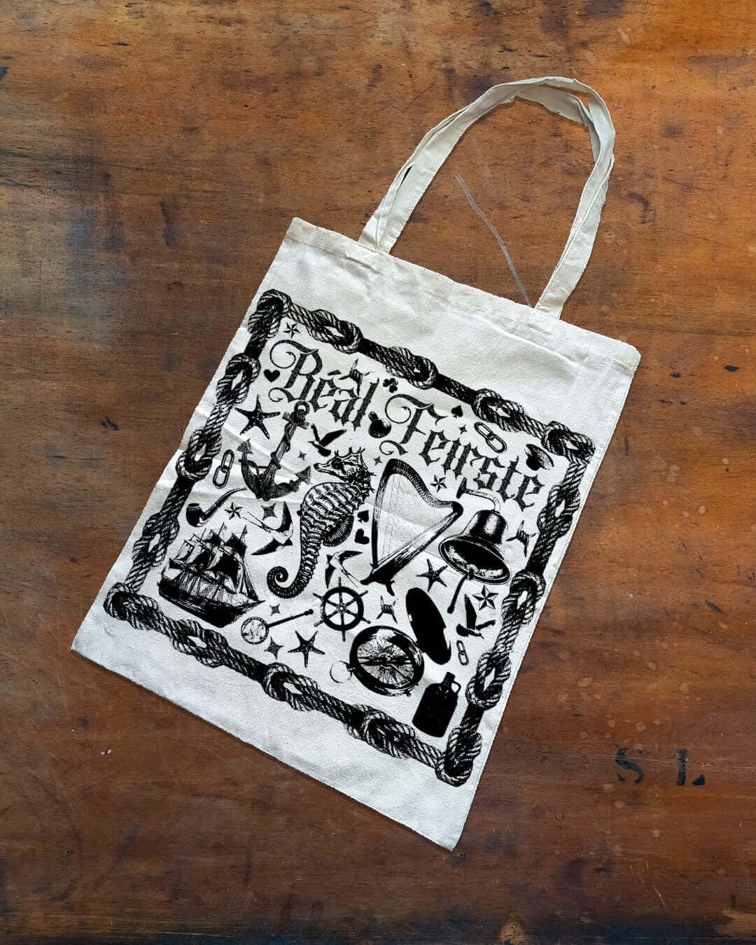Fleadh Belfast 2026 tote bag – Béal Feirste design hand screen-printed on a natural cotton tote