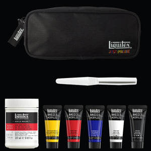 Liquitex 3D Painting Set – set contents with zip pouch