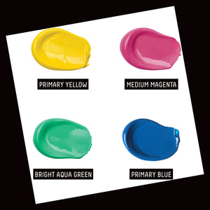 Liquitex Basics Illuminated Brights Acrylic Set – colour swatches