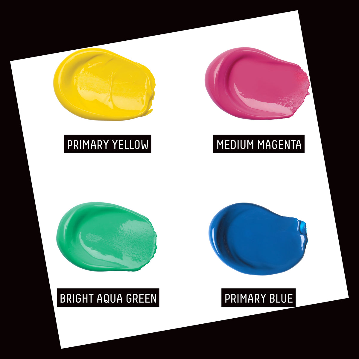 Liquitex Basics Illuminated Brights Acrylic Set – colour swatches