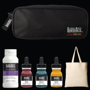 Liquitex Fabric Staining Set – set contents
