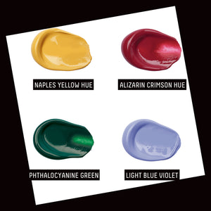 Liquitex Basics Gem Theory Acrylic Set – colour swatches