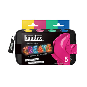 Liquitex Basics Illuminated Brights Acrylic Set – packaging