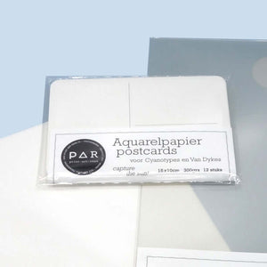 Watercolour Postcards – 12 Pack Refill for Cyanotype & Van Dyke Printing (15 x 10 cm) high-quality paper ideal for alternative processes