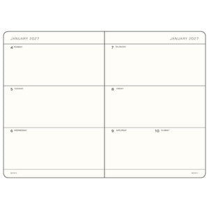 Leuchtturm1917 Weekly Planner 2027 A5 - week-to-view layout