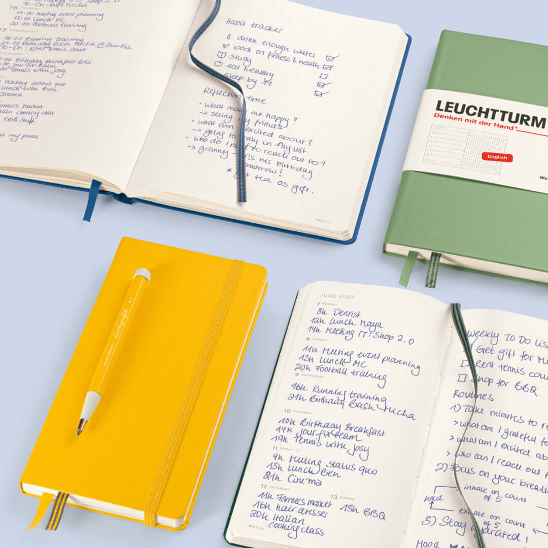 Leuchtturm1917 Weekly Planner & Notebook 2027 A4+ Master - styled