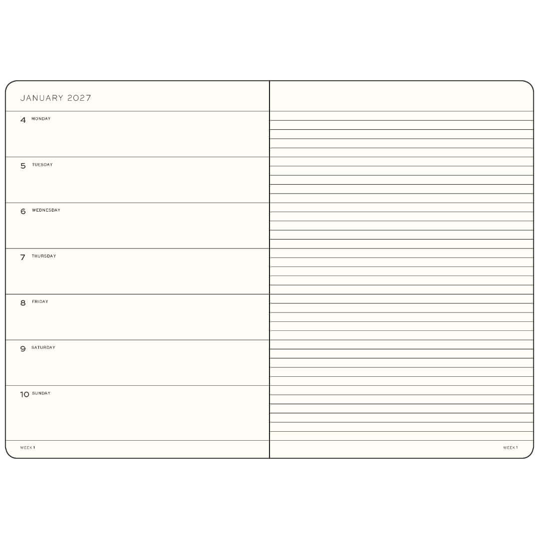 Leuchtturm1917 Weekly Planner & Notebook 2027 A4+ Master - notebook page