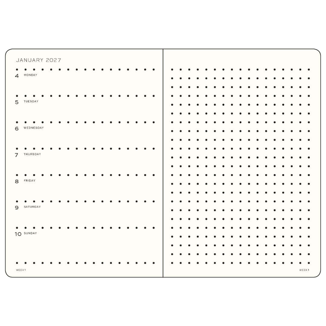 Leuchtturm1917 Weekly Planner & Notebook 2027 A4+ Master - interior detail