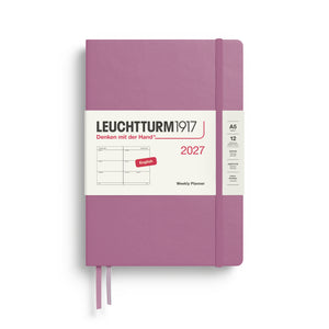 Leuchtturm1917 Weekly Planner 2027 - A5 Medium Hardcover - Dusty Rose