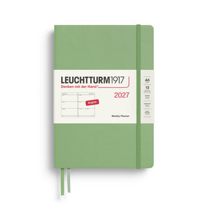 Leuchtturm1917 Weekly Planner 2027 - A5 Medium Hardcover - Sage