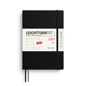 Leuchtturm1917 Weekly Planner 2027 - A5 Medium Softcover - Black