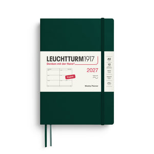 Leuchtturm1917 Weekly Planner 2027 - A5 Medium Softcover - Forest Green