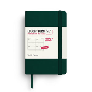 Leuchtturm1917 Weekly Planner 2027 - A7 Mini Hardcover - Forest Green