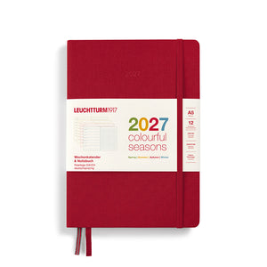 Leuchtturm1917 Weekly Planner & Notebook Colourful Seasons Edition 2027 - A5 Medium, Dotted - Autumn