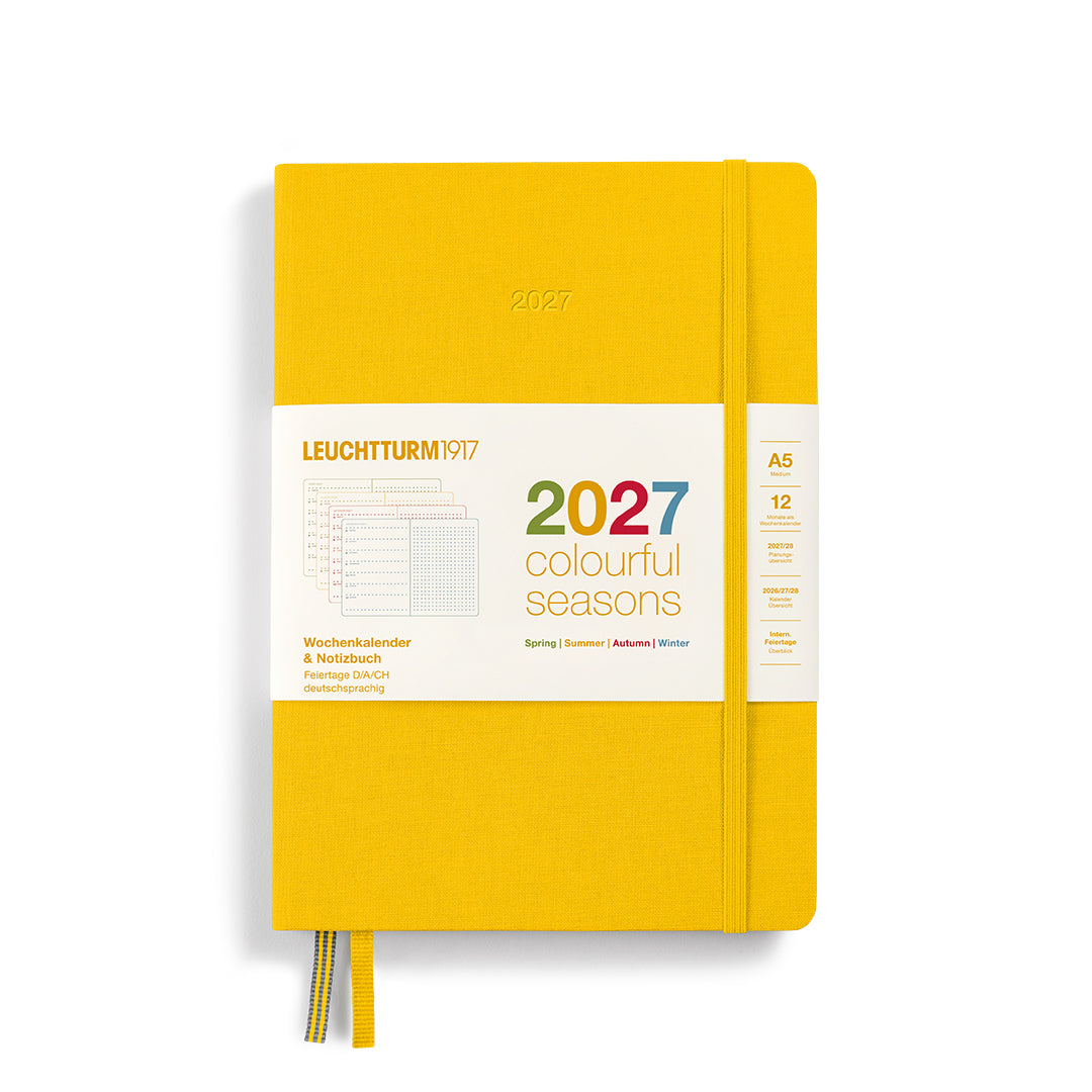 Leuchtturm1917 Weekly Planner & Notebook Colourful Seasons Edition 2027 - A5 Medium, Dotted - Summer