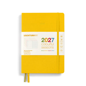 Leuchtturm1917 Weekly Planner & Notebook Colourful Seasons Edition 2027 - A5 Medium, Dotted - Summer
