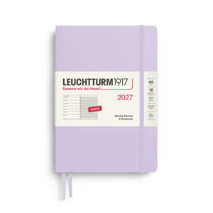 Leuchtturm1917 Weekly Planner & Notebook 2027 - A5 Medium Hardcover - Lilac