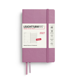 Leuchtturm1917 Weekly Planner & Notebook 2027 - A6 Pocket Hardcover - Dusty Rose