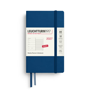 Leuchtturm1917 Weekly Planner & Notebook 2027 - A6 Pocket Hardcover - Indigo