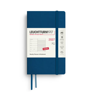 Leuchtturm1917 Weekly Planner & Notebook 2027 - A6 Pocket Softcover - Indigo
