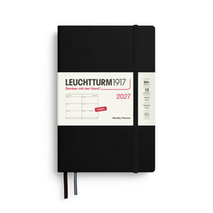 Leuchtturm1917 Weekly Planner 2027 - B6+ Paperback - Black
