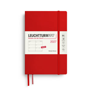 Leuchtturm1917 Weekly Planner 2027 - B6+ Paperback - Cherry