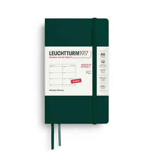 Leuchtturm1917 Weekly Planner 2027 - A6 Pocket Softcover - Forest Green