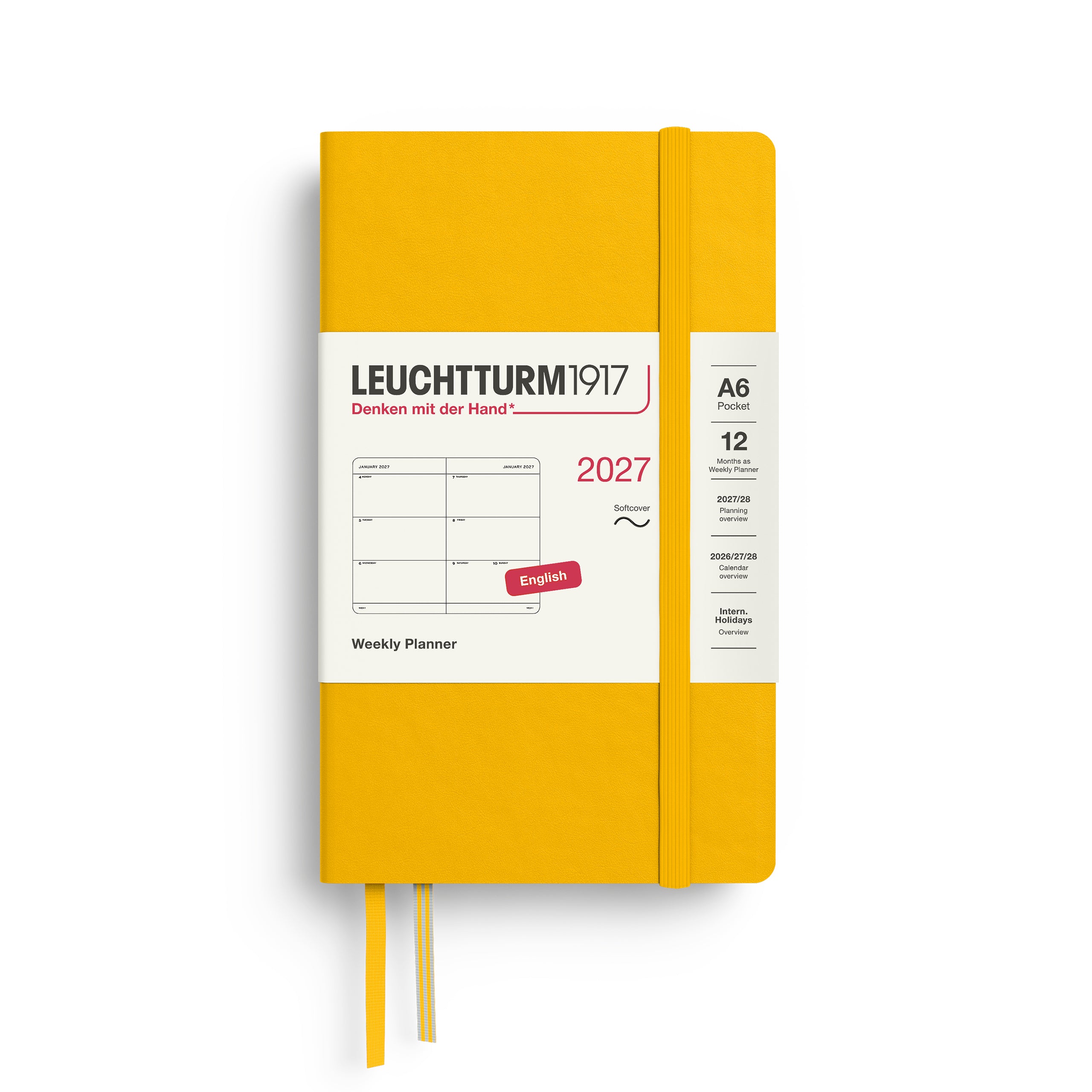 Leuchtturm1917 Weekly Planner 2027 - A6 Pocket Softcover - Sunflower