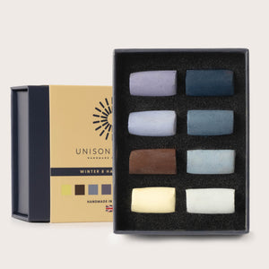 Winter 8 Half Stick Soft Pastel Set by Unison Colour - 2026 packaging