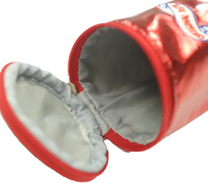 Open Yup! Cola Zipped Pouch showing soft interior, perfect for storing pens, makeup, tech gear, or snacks. Fun and functional design.