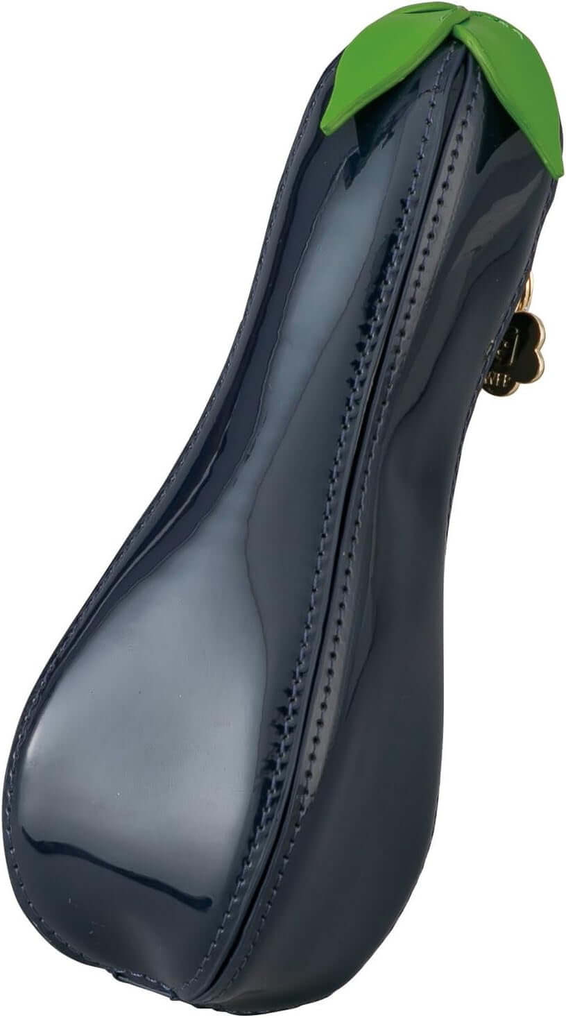 Yup! Eggplant Zipped Pouch with soft-touch finish, shaped like a real eggplant, ideal for holding pens, makeup, tech gear, or snacks.