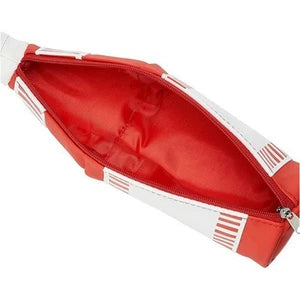 Yup! Ketchup Zipped Pouch with open red interior and soft-touch feel, ideal for storing pens, makeup, tech gear, or snacks. Fun and functional.