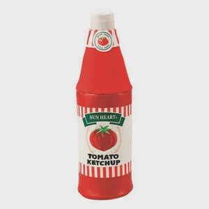 Yup! Ketchup Zipped Pouch in classic ketchup bottle design, perfect for organizing pens, makeup, or snacks with a soft-touch feel.