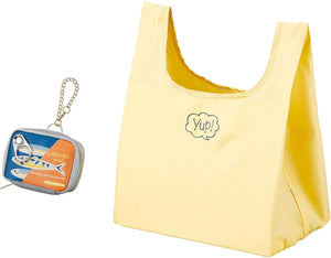 Yup! Sardines in Oil Eco Zipped Pouch and yellow tote bag, perfect for organizing pens, makeup, tech gear, or snacks.