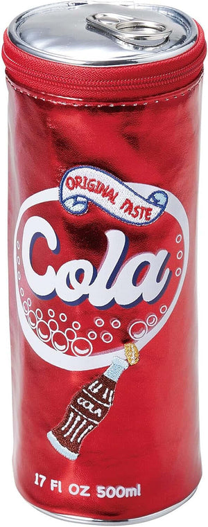 Yup! Cola Zipped Pouch shaped like a cola can, soft-touch feel, with a zip closure. Perfect for organizing pens, makeup, or tech gear.