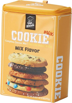 Yup! Cookie Box Zipped Pouch shaped like cookie mix, featuring soft-touch feel and zipped closure, perfect for organizing essentials.