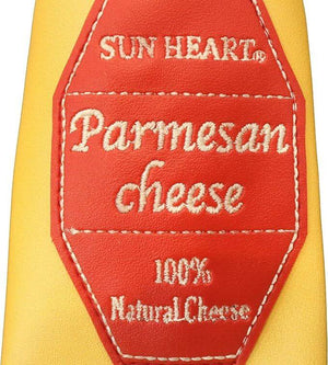 Yup! Parmesan Cheese Zipped Pouch with red label showcasing '100% Natural Cheese' embroidery.