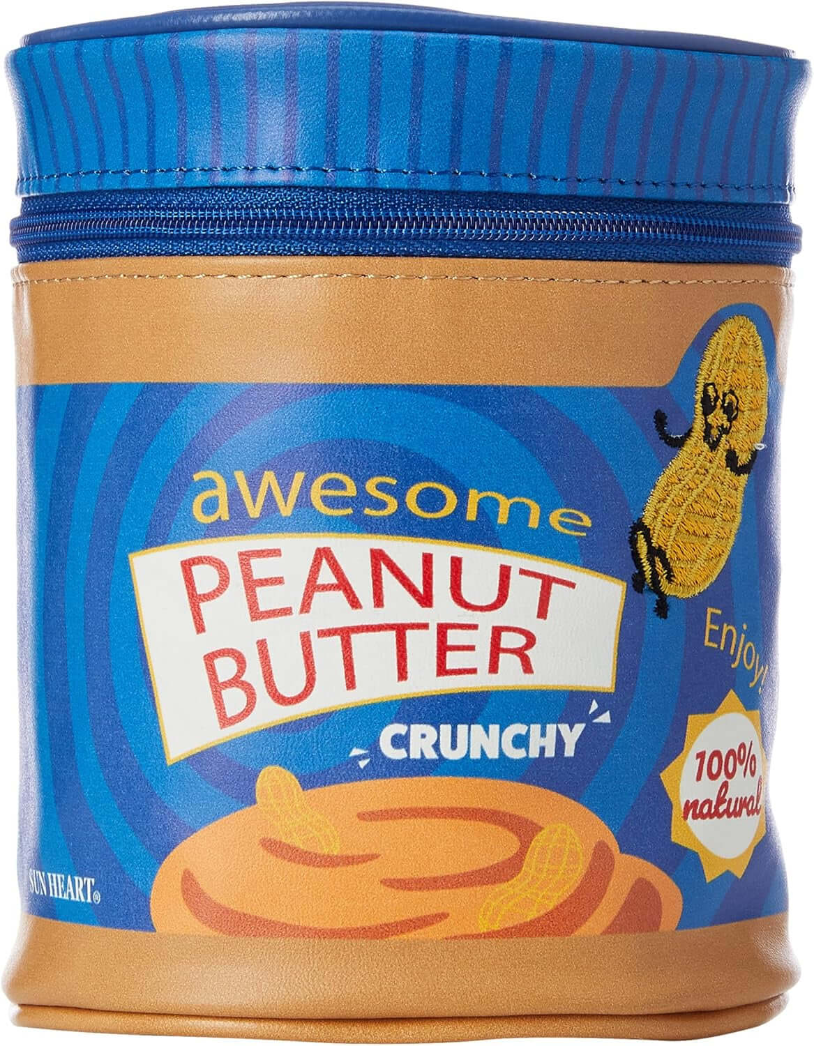 Yup! Peanut Butter Zipped Pouch with fun peanut design, perfect as a gift or organizer for snacks, makeup, or tech gear.