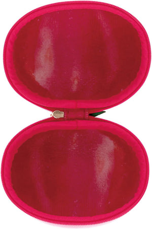 Open Yup! Tomato Zipped Pouch with soft-touch interior, perfect for organizing pens, makeup, tech gear, or small snacks.