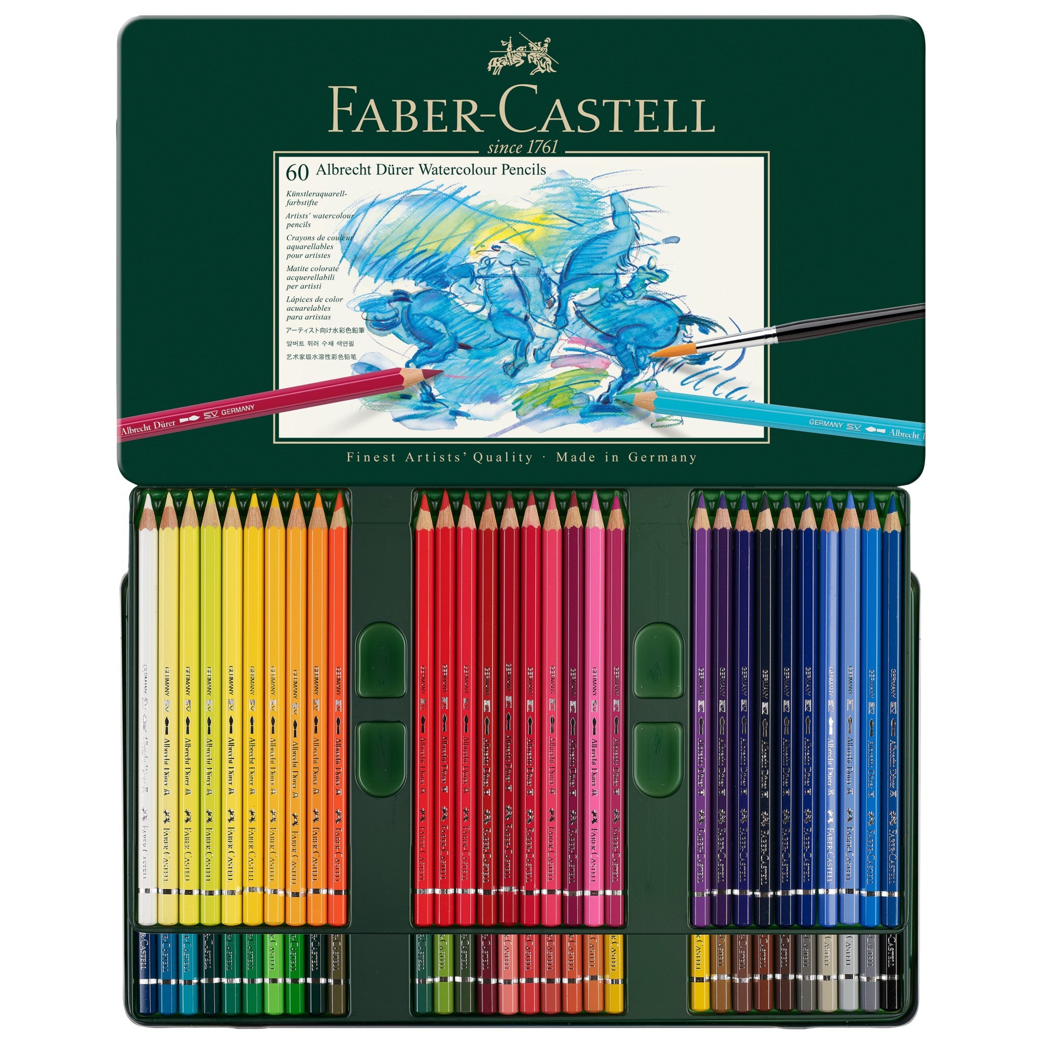 Faber-Castell Albrecht Dürer Artists' Watercolour Pencils Tin of 60