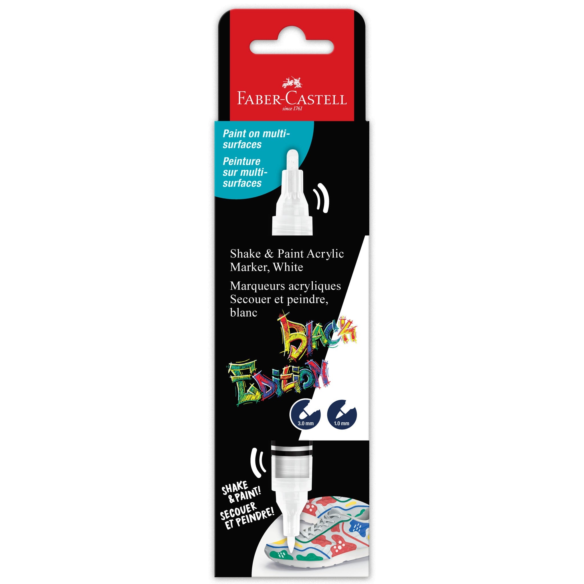 Faber-Castell Black Edition Shake & Paint marker, white