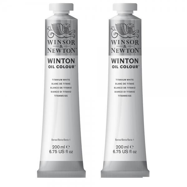 Winsor Newton Winton Oil - 200ml - Twin Pack - Titanium White