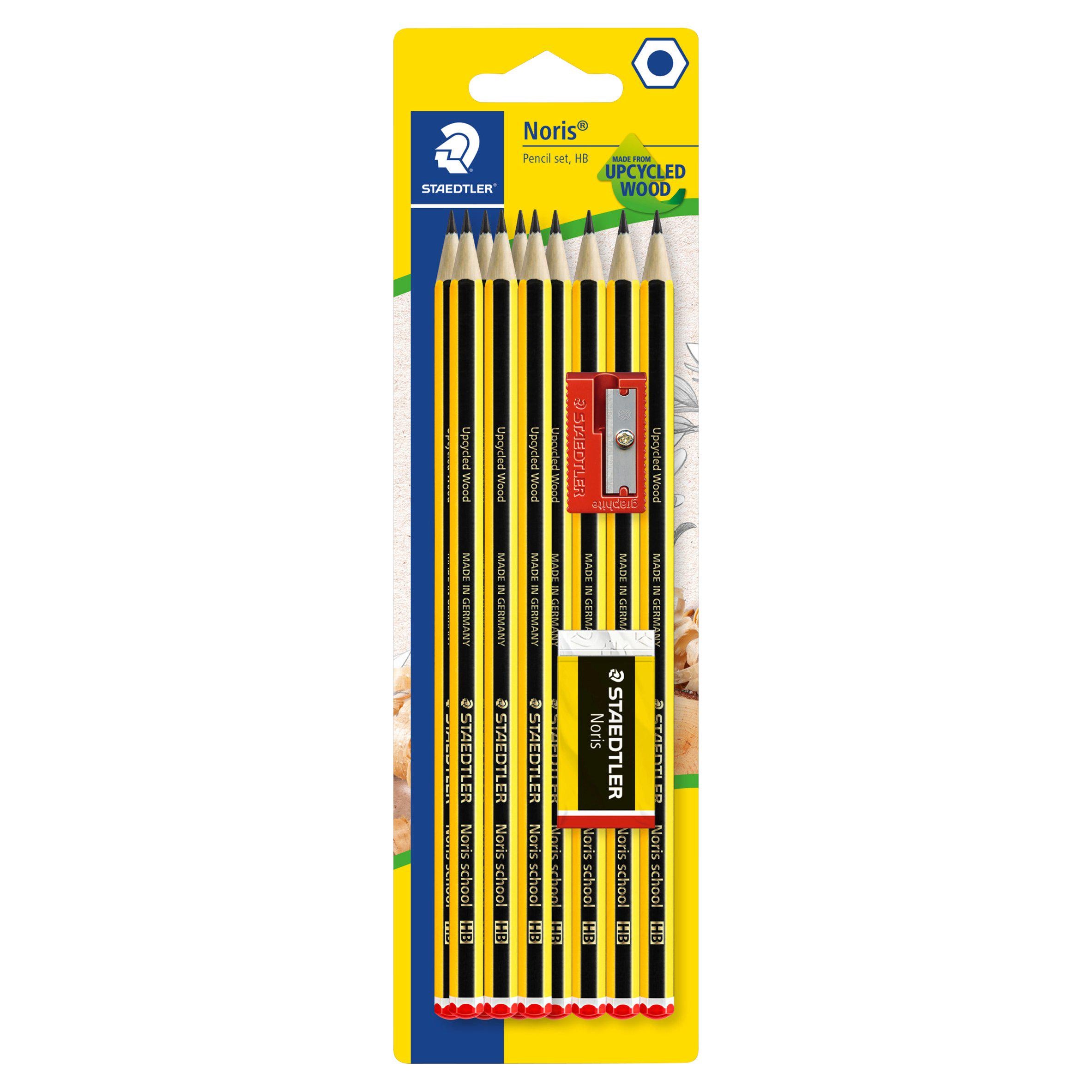Noris School Pencil 121 - Blister Of 10 Hb, 1 Eraser & 1 Sharpener