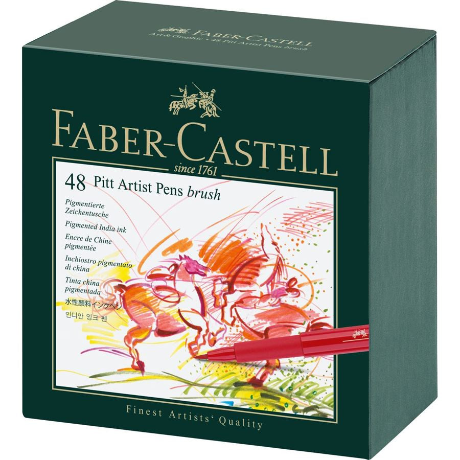 PITT Artist Brush Pen Gift Box (48 Assorted) by Faber Castell